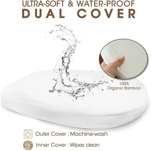 Miniatura 3 de Cambiador de bebé, suave e impermeable, de doble cubierta, portátil, cesta de moisés, cambiador para tocador y cambiador, regalo para baby shower