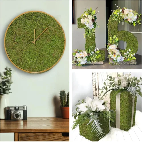 Miniatura 7 de FAICOIA Musgo artificial para decoración de 39 x 39 pulgadas, musgo falso para manualidades, musgo sintético para plantas de interior, césped Verde 1
