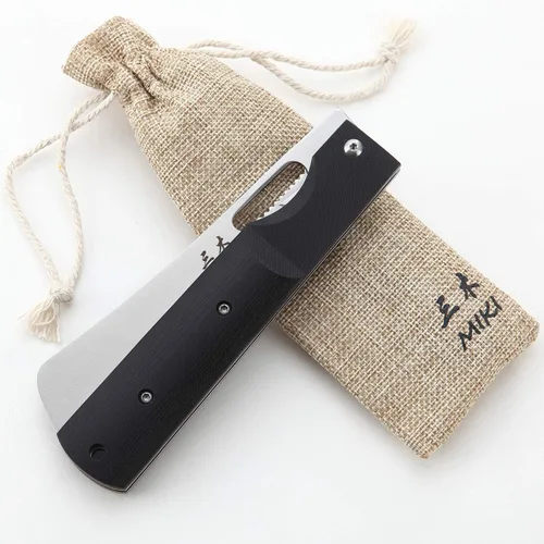Miniatura 6 de Miki Sharp - Cuchillo de bolsillo plegable de cocina japonesa de acero inoxidable 440A para acampar al aire libre (hoja de chef)