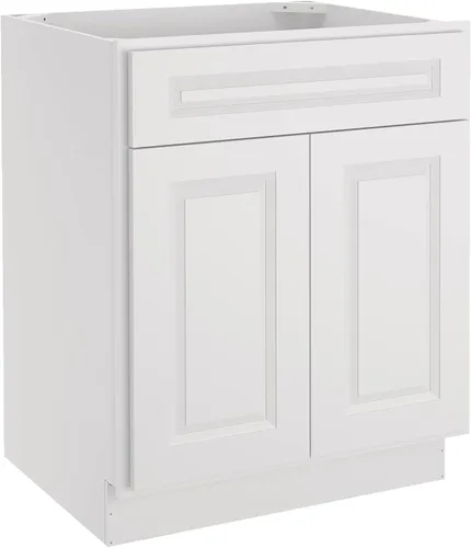 Miniatura 34 de LOVMOR Armarios de base de cocina, armario de almacenamiento aparador, gabinete de entrada con 1 cajón y estante ajustable, 24 pulgadas de ancho x