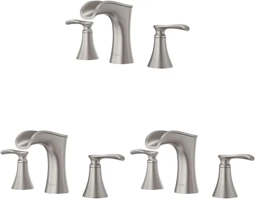 Miniatura 13 de Pfister Jaida LF049JDGS - Grifo de lavabo de baño, 8 pulgadas de ancho, 2 asas, 3 agujeros, acabado de níquel cepillado de defensa contra manchas