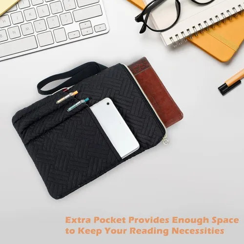 Miniatura 5 de Funda de libro APLUFINE con cremallera, protector de libro acolchado de 11"X9", fundas de libro acolchadas lavables para libros de tapa blanda