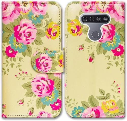 Miniatura 14 de Bcov Funda para LG K51/LG Reflect (LM-K500), diseño de libélula colorida funda de piel con tapa y ranura para tarjeta soporte para LG K51/LG Q51