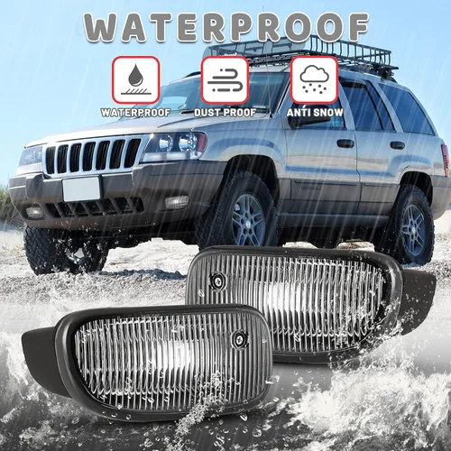 Miniatura 5 de Luces antiniebla aptas para Jeep Grand Cherokee 1999 2000 2001 2002 2003 con bombillas halógenas 1 par