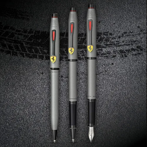 Miniatura 4 de Cross Century II - Bolígrafo de la Scuderia Ferrari, incluye caja de regalo, lacado satinado gris titanio