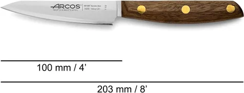 Miniatura 3 de Arcos Nordika Series - Juego de cuchillos profesionales de 3 piezas, cuchillas de acero inoxidable de nitrum de alta precisión, certificado FSC.