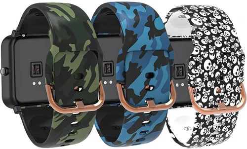 Paquete de 3 correas compatibles con Letsfit ID205L ID205S Smart Watch, correas de repuesto de silicona suave de liberación rápida para mujeres y