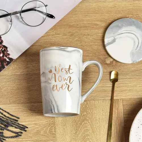 Miniatura 2 de YHRJWN Regalos para mamá, mejor taza de café de mamá, regalos de cumpleaños para mamá de hija e hijo, idea de regalo para mamás para Navidad, día