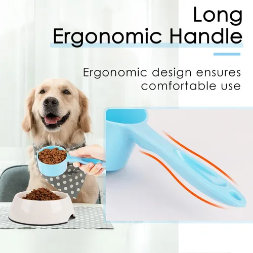 Miniatura 8 de Super Design Cuchara medidora de melamina para perros, 1 taza, para perros, gatos, pájaros y conejos, cuchara de alimentación para mascotas, apta