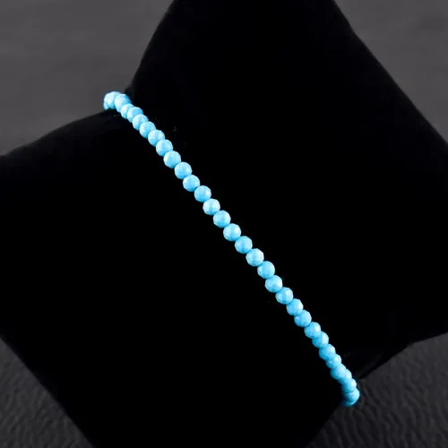 Miniatura 11 de Natural Gemstone Micro Beads Dainty Bangle Bracelet, Handmade Birthstone Jewelry, Healing Chakra Crystals, Silver Plated 8 inch, Birthday Gift for