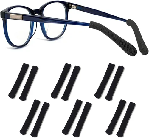 Miniatura 7 de Yauende Suave tejido de algodón para gafas de oreja, almohadillas de patillas para gafas, manga antideslizante cómoda y elástica