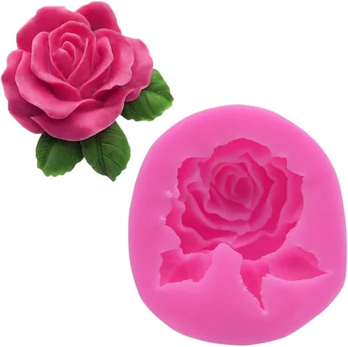 Miniatura 2 de Molde de jabón de silicona con forma de flor de rosa 3D, molde para pastel de chocolate, hecho a mano, decoración de fondant, fabricación de jabón