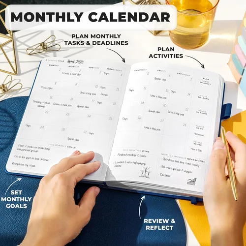 Miniatura 4 de Clever Fox Planificador edición premium, planificador semanal y mensual de lujo sin fecha para aumentar la productividad y alcanzar tus