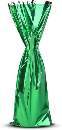 Miniatura 15 de MT Products Bolsas de regalo de vino Mylar metalizadas azules de 6.5 x 18 pulgadas, ideales para tirar de vino, paquete de 25