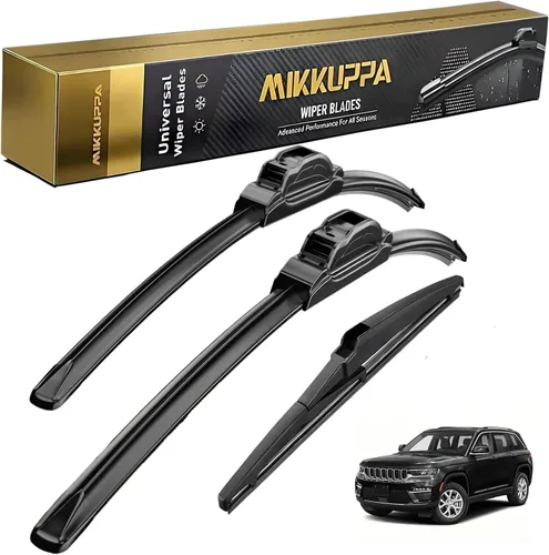 Miniatura 26 de MIKKUPPA Juego de 3 limpiaparabrisas de 22+21+12 pulgadas - Reemplazo para Dodge Durango 2011-2023, Jeep Grand Cherokee 2011-2013 - Limpiaparabrisas