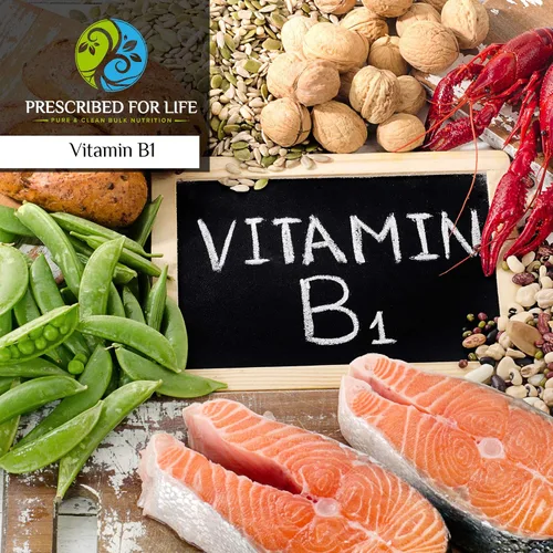 Miniatura 2 de Prescribed For Life Mononitrato de vitamina B1 en polvo Suplemento de tiamina B1 Vitamina B1 para apoyar la salud y el bienestar general