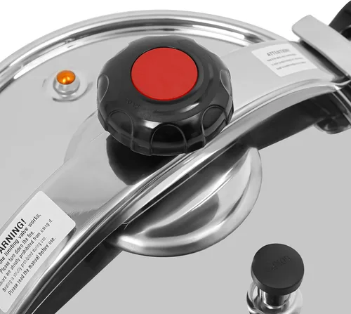 Miniatura 8 de Olla de presión de acero inoxidable de 11.6 cuartos de galón, lata a presión de gran capacidad, olla de presión comercial tipo abrazadera, válvulas