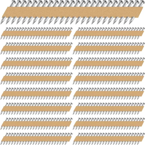 Zonon 3000 clavos para colgar vigas de 1-1/2 pulgadas x 131 pulgadas, cinta de papel galvanizado de mango liso para enmarcar clavos para conector de