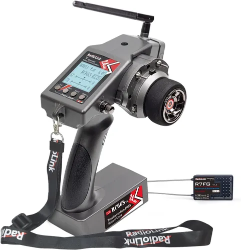 Radiolink RC6GS V3 Nuevo transmisor RC de 7 canales y receptor giroscopio R7FG, telemetría de voltaje, controlador de radio de superficie de 2.4 GHz