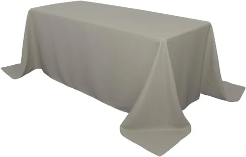 Miniatura 26 de Your Chair Covers - Mantel rectangular de poliéster de 90 x 132 pulgadas, color morado, mantel de boda sin costuras de alta calidad para mesas