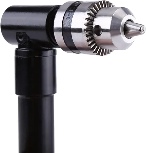 Miniatura 7 de Adaptador de taladro de ángulo recto Extensión de mandril de vástago hexagonal de 90 grados 0.315 in para taladros eléctricos