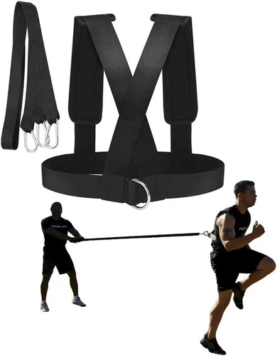 YNXing Arnés de trineo Entrenador de Resistencia y Asistencia Entrenador de Resistencia de Entrenamiento Físico Kit de Cuerda de Resistencia Mejora