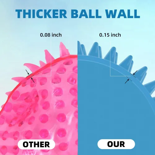 Miniatura 3 de Bolas para perros de 11.4 cm resistentes y chillonas para perros medianos y grandes, paquete de 4, juguetes para perros indestructibles