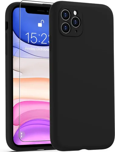 Miniatura 105 de DEENAKIN Funda de silicona compatible con iPhone 12 con protector de pantalla, mejora la protección de la cámara, funda protectora suave y flexible