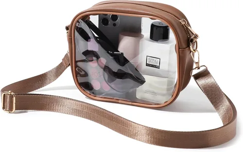 Miniatura 25 de TOBVZOO - Bolsa bandolera transparente aprobada para estadios, conciertos y eventos deportivos, unisex