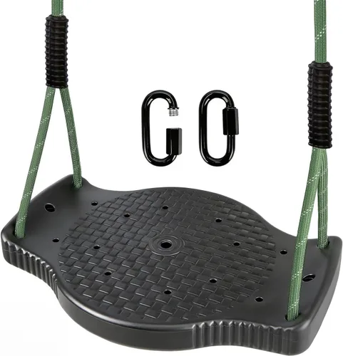 Miniatura 8 de Juego de columpios de plástico de repuesto resistente, con cuerda ajustable antideslizante para colgar en el árbol, accesorios para interiores y Azul