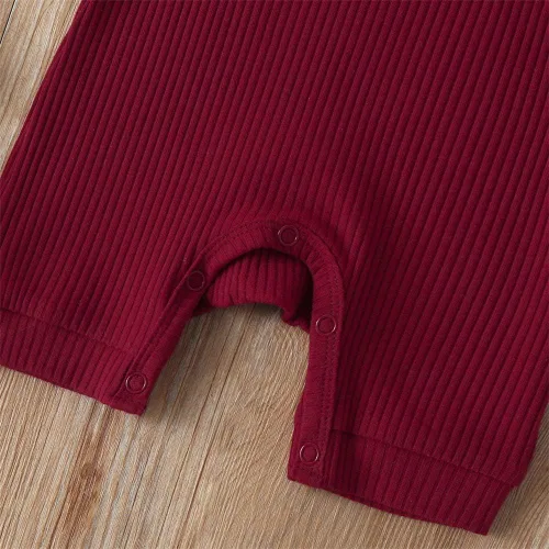 Miniatura 103 de Mameluco unisex de manga corta para bebé recién nacido, con botones, de una pieza, ropa de color sólido