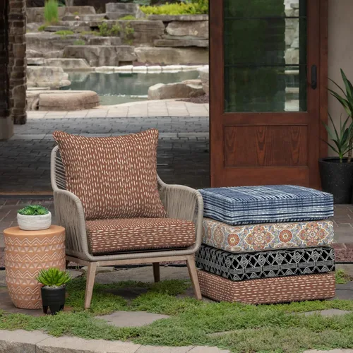 Miniatura 5 de Arden Outdoor Deep Seat Cushion Set, 24 x 24 pulgadas, Cojín para patio resistente al clima, a la lluvia y a la decoloración para silla, sofá y sofá
