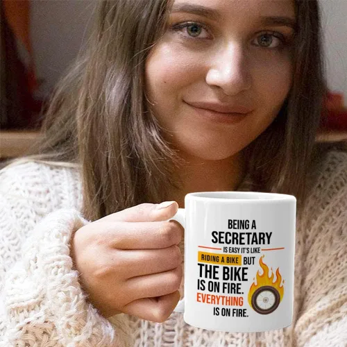 Miniatura 7 de Taza de secretaria de 11 onzas, regalos divertidos para la escuela de medicina, oficina, secretarias de trabajo, asistente administrativo