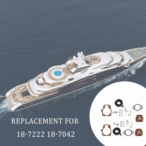 Miniatura 5 de labwork Paquete de 2 kit de reparación de carburador con flotador de repuesto para Johnson Evinrude 18 20 25 28 30 35 40 45 48 50 55 60 65 70 75hp