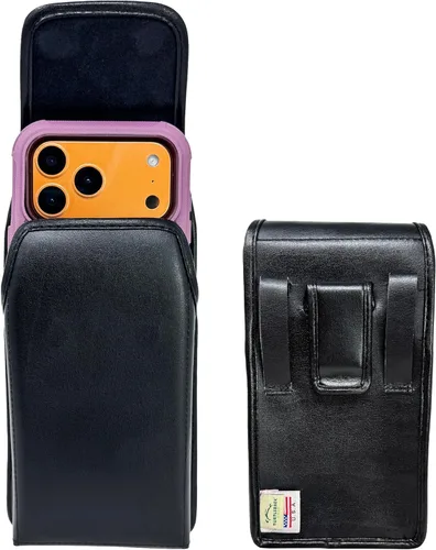 Miniatura 24 de Turtleback Clip para cinturón para iPhone 17 ProMax o 17 Plus - Grande - Se adapta con fundas de estilo voluminoso Defender - Nylon negro de alta