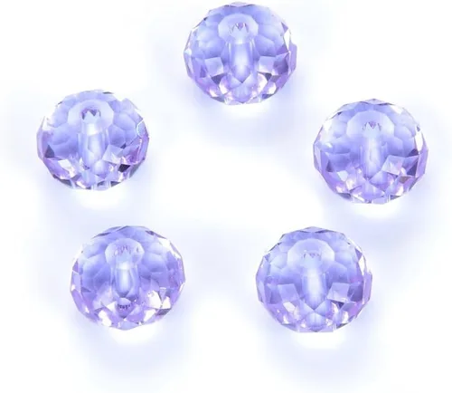 Miniatura 85 de 50 cuentas de cristal Adabele austriaco de 0.394 pulgadas facetadas sueltas Rondelle Siam rojo espaciador compatible con cristales de Swarovski 5040