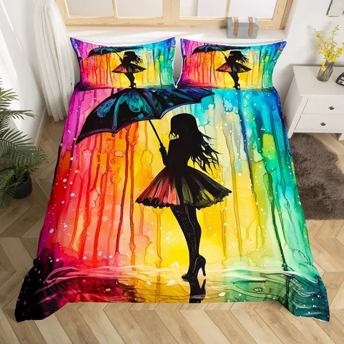 Miniatura 16 de Juego de ropa de cama con estampado de lobos en 3D, funda de edredón de lobo ártico para niños, adolescentes, niños y niñas, funda de edredón