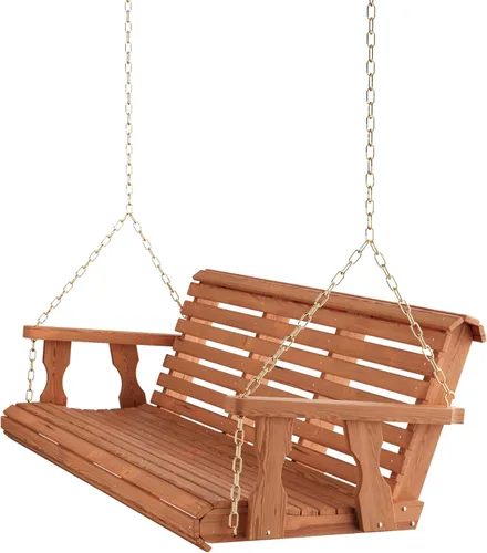 Miniatura 16 de Amish Casual resistente con inclinación hacia atrás, columpio de 3 pies para pórtico de madera en tinte cedro, auténtica artesanía Amish de pino
