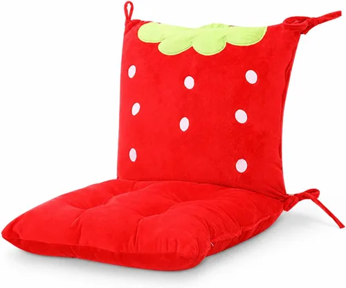 Miniatura 12 de ChezMax juego de almohadón relleno con acolchado, respaldo y asiento, para auto; silla mecedora cuadrada plegable, con estampado de caricaturas