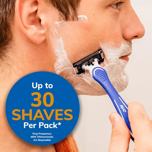 Miniatura 6 de BIC EasyRinse - Maquinillas de afeitar desechables antiobstrucción para un afeitado más suave con menos irritación, afeitadoras con 4 cuchillas, 2