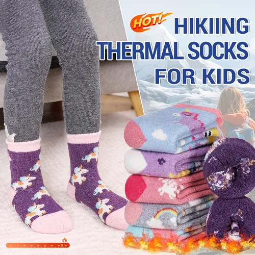 Miniatura 110 de Eocom 6 pares de calcetines de invierno cálidos de lana para niños y niñas