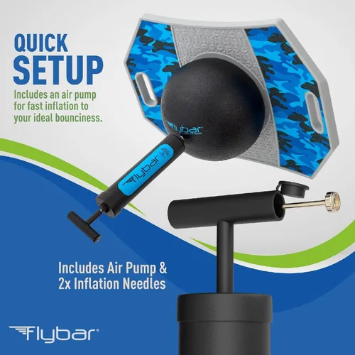 Miniatura 4 de Flybar Pogo - Pelota de truco para niños, tabla de rebote de equilibrio con cubierta antideslizante, bomba incluida, juguetes para interiores