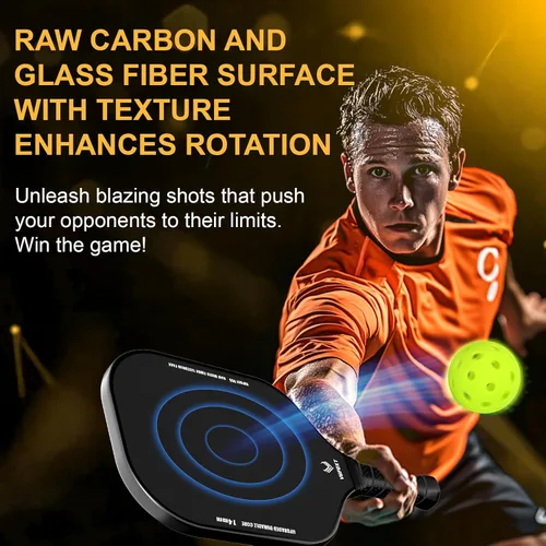 Miniatura 3 de Pickleball Paddles Set of 2/4, USAPA Approved Carbon Fiber Surface Pickle Ball Set - 14mm PP Honeycomb Core of Lightweight Pickleball Rackets Juego