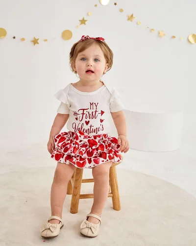 Miniatura 22 de Mioglrie Conjunto de ropa para bebé recién nacida, conjunto de pantalones cortos, conjunto floral de verano, ropa de bebé linda para niña