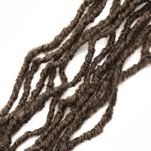 Miniatura 6 de 8 Paquetes de Locs Falsos de Ganchillo Cabello con Puntas Rizadas 24 Pulgadas Locs Suaves de Ganchillo Trenzas Boho de Ganchillo Locs Bohemios T27.