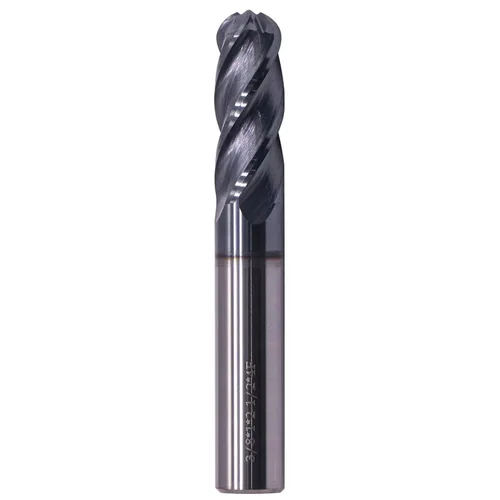 Miniatura 8 de BestParts 5 fresas de punta de bola de carburo sólido de alto rendimiento, revestimiento AlTiN, 4 flautas, hélice de 30 grados, diámetro de corte
