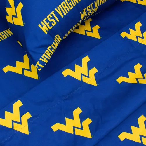 Miniatura 5 de College Covers Everything Comfy West Virginia Mountaineers - Juego de sábanas de 3 piezas, tamaño individual, fondo del color del equipo, 1 sábana
