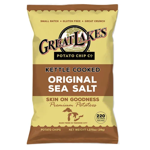 Miniatura 4 de Great Lakes Potato Chip Co. Original - Patatas fritas cocidas con sal marina, tamaño individual (paquete de 40, bolsas de 1.375 onzas)