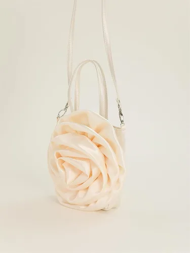 Miniatura 2 de Bolso de noche para mujer, formal, de satén, rosa, floral, con pétalos, boda, graduación, fiesta, bolsa de novia con asa