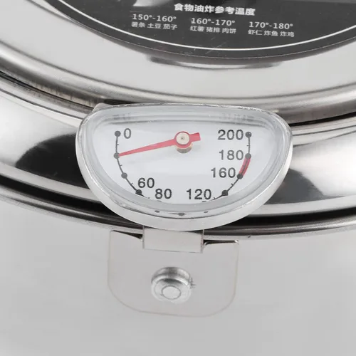 Miniatura 5 de Olla para freidora, olla japonesa con control de temperatura y tapa, olla de acero inoxidable para cocina, papas fritas, pollo, etc. (7.9 in)